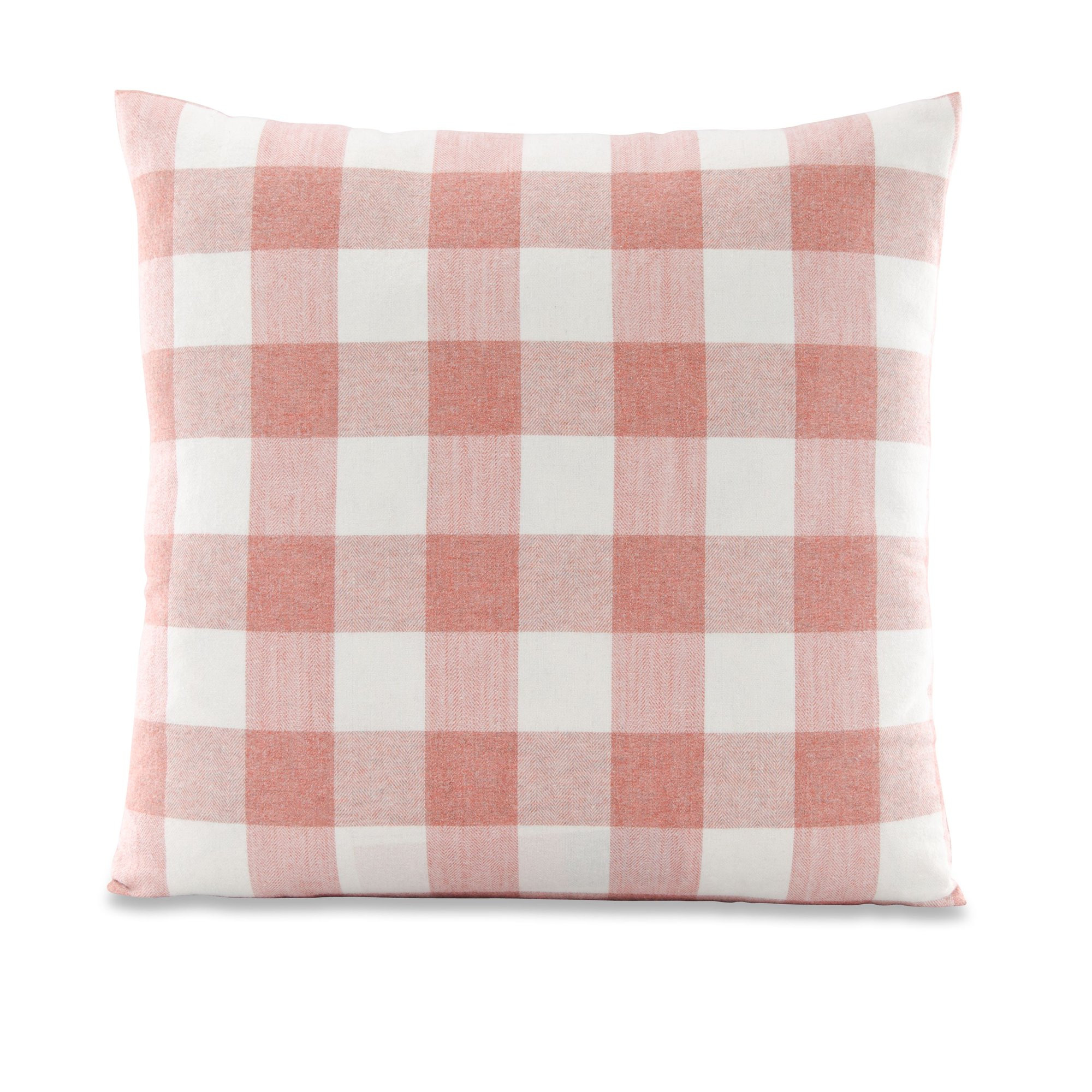 Better Homes & Gardens Feather Filled Buffalo Plaid Decorative Throw Pillow, 18" x 18", Blush | Walmart (US)