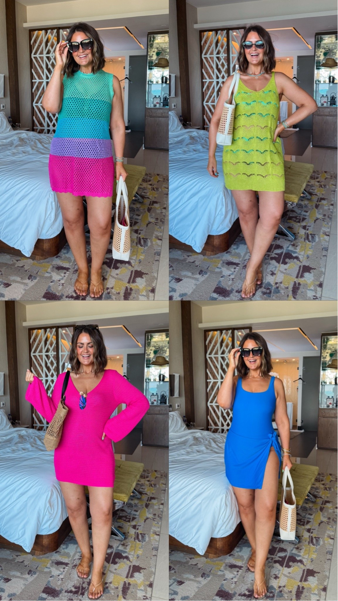 Swimwear, all large
Coverups, large
*striped coverup, XL
Jelly sandals, true size 10

Linked all sunglasses, jewelry, and beach bags!

Size 12, midsize, resort wear, swimwear

#LTKSeasonal #LTKMidsize #LTKootd