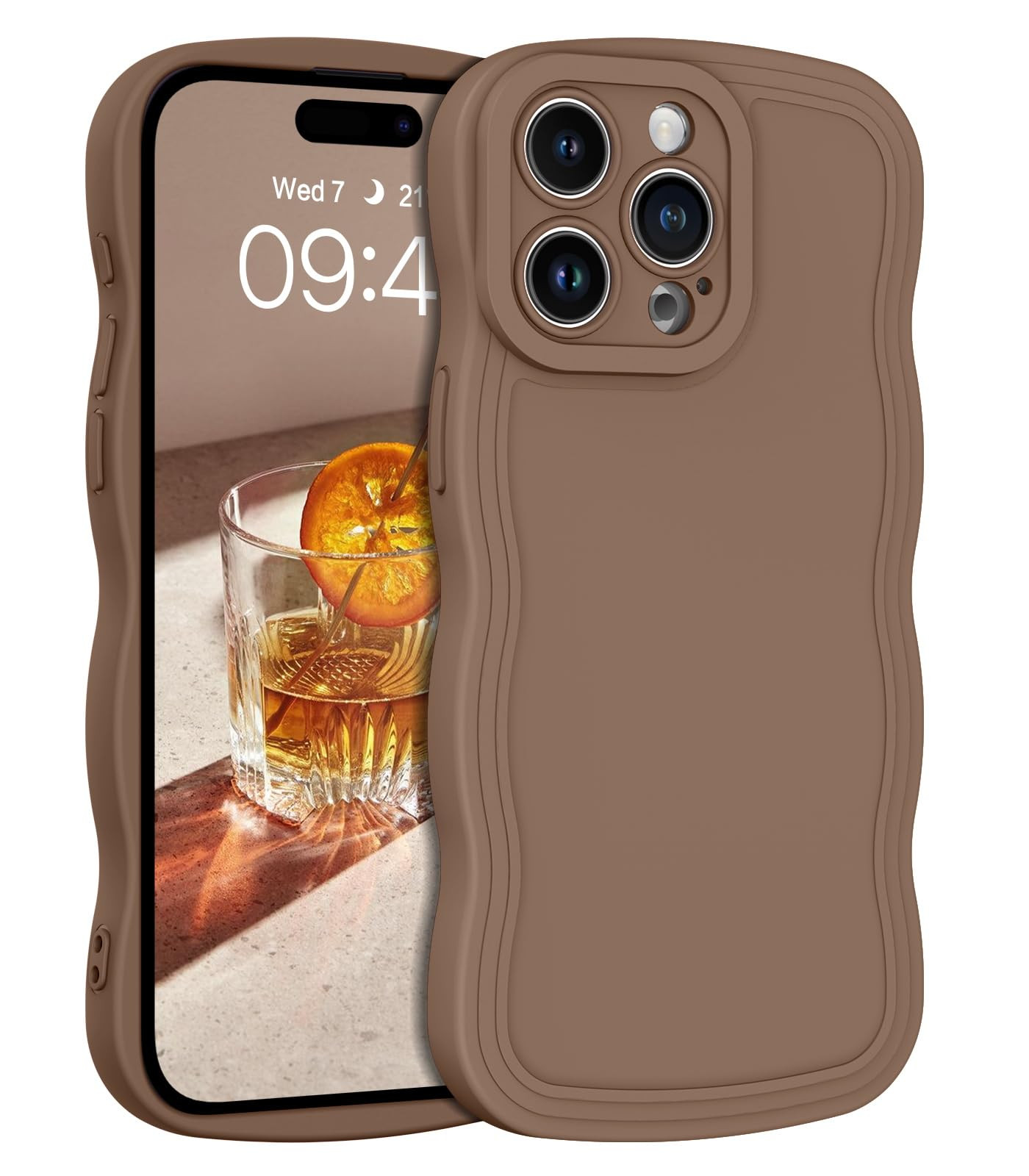YINLAI Designed for iPhone 15 Pro Max Protective Case Phone Cover Khaki/Brown | Amazon (US)