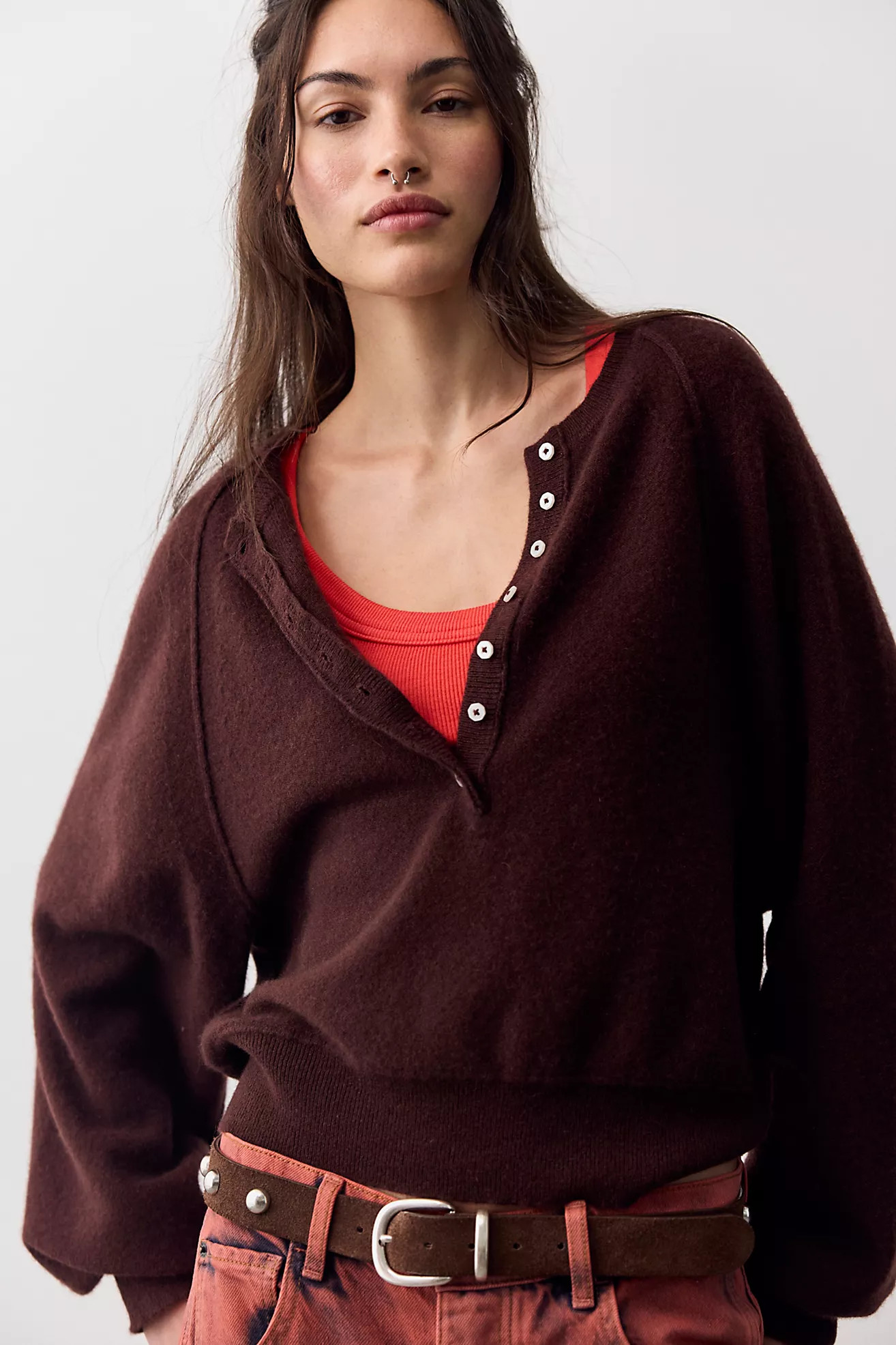 Porta Cashmere Henley Sweater | Free People (Global - UK&FR Excluded)
