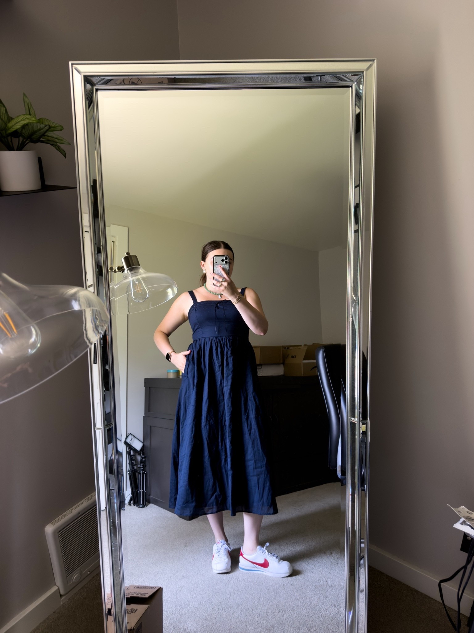 Branched out from my typical black dress for weddings and instead opted for navy! I absolutely love how romantic this one is and it was comfortable enough to work in.

#LTKootd #LTKMidsize #LTKWedding