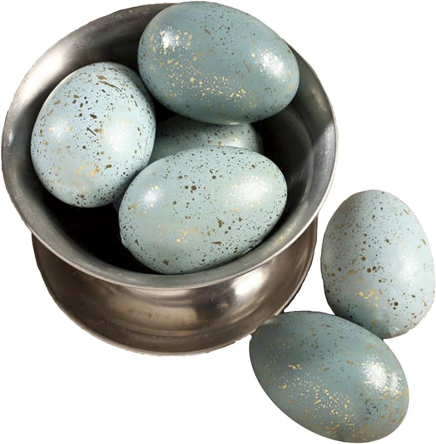 Bethany Lowe Designs Gold Speckled Aqua Easter Eggs Decoration | Amazon (US)