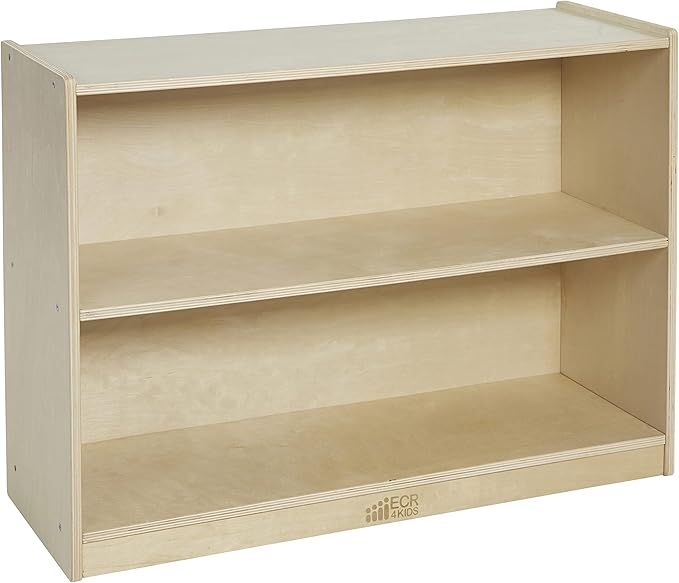 ECR4Kids 2-Shelf Mobile Storage Cabinet, Classroom Furniture, Natural | Amazon (US)