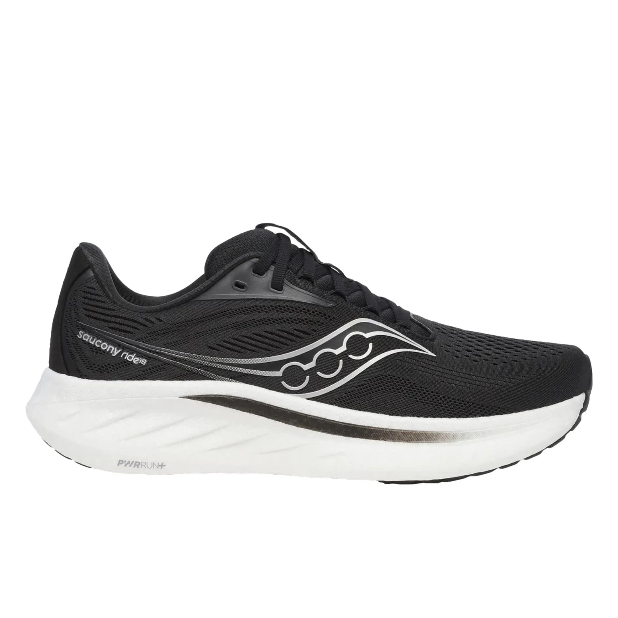 Saucony Ride 18 Black / White S21000-100 Men's | Shop Simon