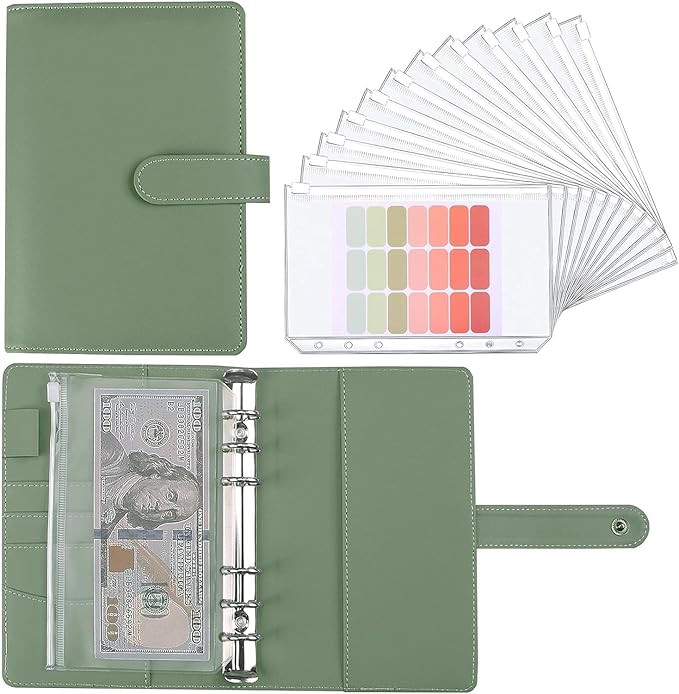Money Saving Binder, Savings Challenges Book with for Cash Envelopes, 12pcs Zipper Envelopes A6 B... | Amazon (US)