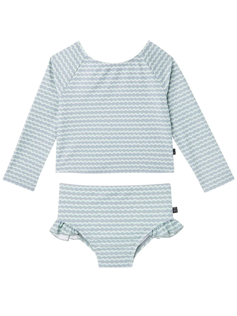 Modern Moments by Gerber Baby and Toddler Girl Keyhole Rashguard Set, 2-Piece, Sizes 0/3M-5T | Walmart (US)