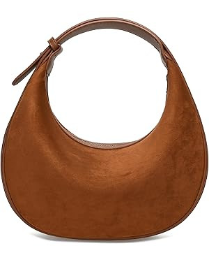 Herald Suede Crossbody Bag for Women, Vintage Hobo Handbag Crescent Shoulder Purses with Adjustab... | Amazon (US)
