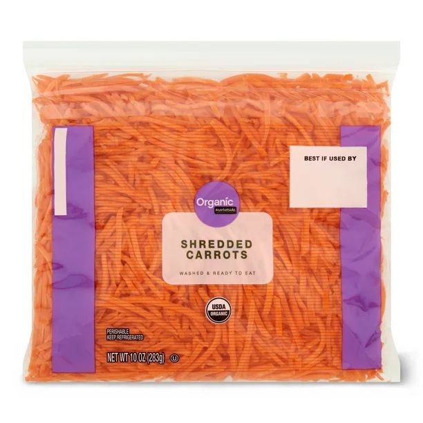 Organic Shredded Carrots, 10 Oz Bag - Walmart.com | Walmart (US)