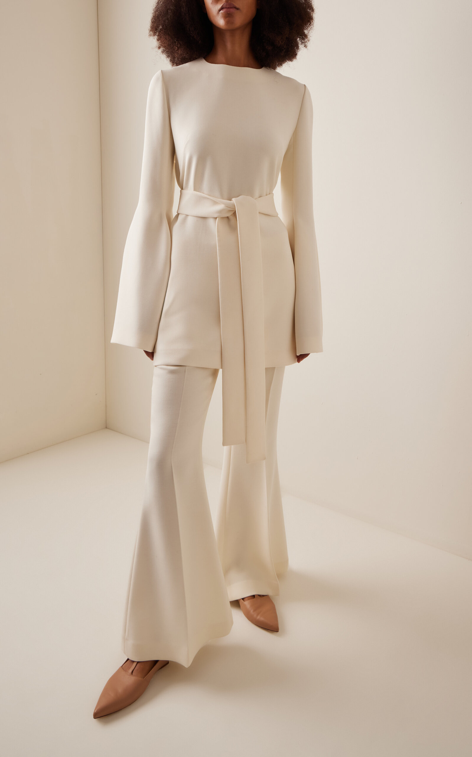Marsh Wool Crepe Flared Pants | Moda Operandi (Global)