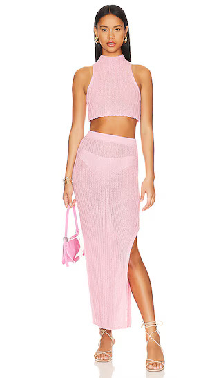 Cleo Skirt | Pink Maxi Skirt | Long Pink Skirt | Pink Skirt Outfit | Summer Skirt And Top Set | Revolve Clothing (Global)