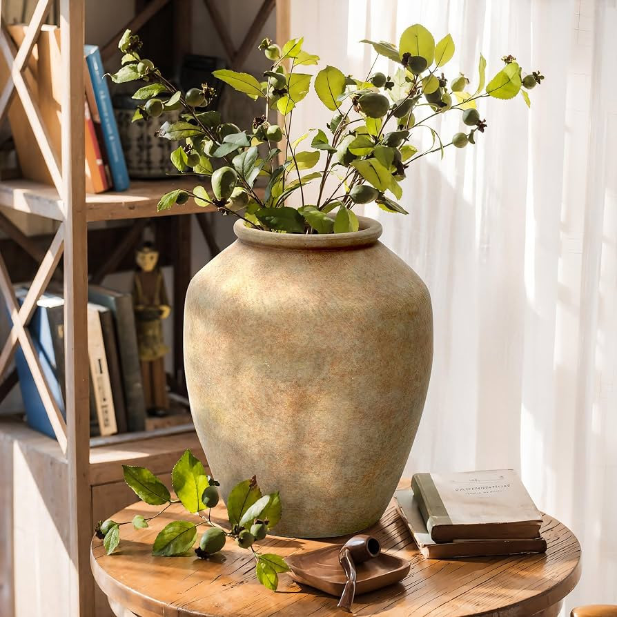 LuxenHome 12.4" Terracotta Vases with Earthy Brown Tones | Amazon (US)