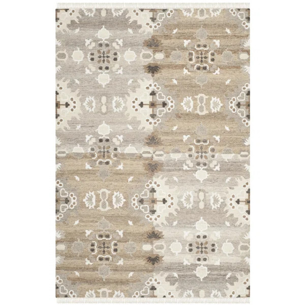 Mill Handwoven Flatweave Wool Gray/Brown Area Rug | Wayfair North America