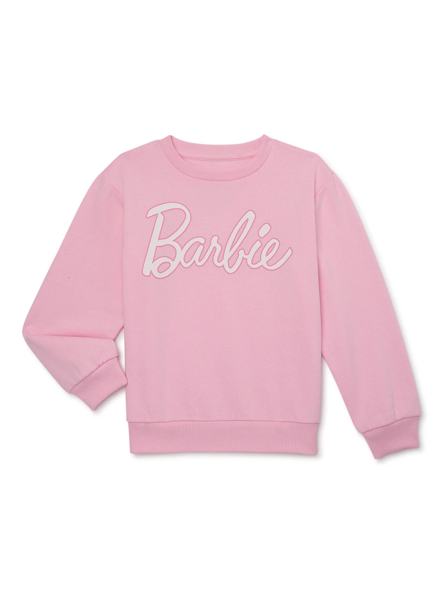 Barbie Girls Logo Graphic Crew Neck Sweatshirt, Size 4-16 | Walmart (US)