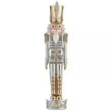 Haute Decor 37" Gold & Silver Christmas Nutcracker | Michaels Stores