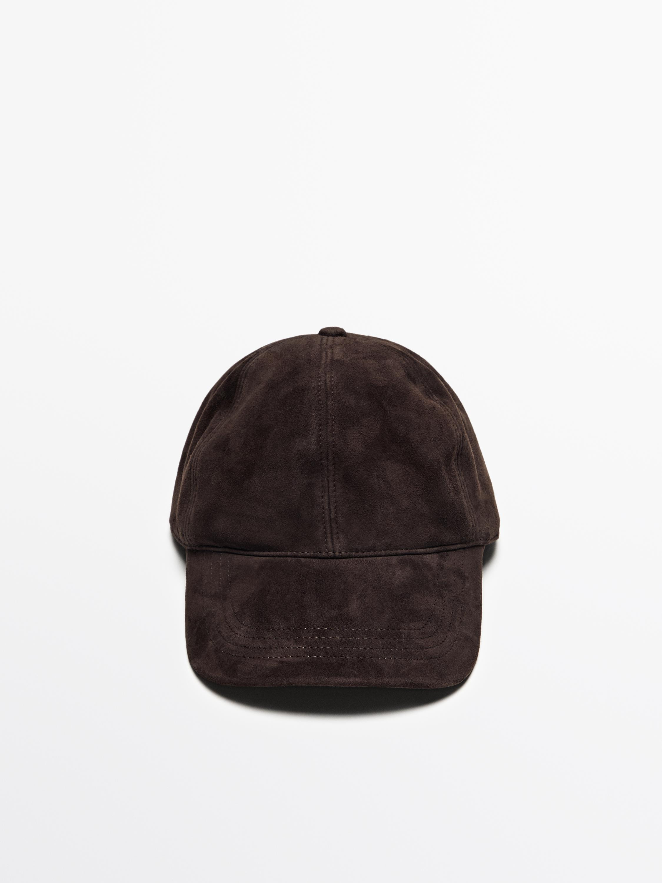 Split leather cap · Beige, Brown, Chocolate · Bermuda Shorts | Massimo Dutti | Massimo Dutti UK