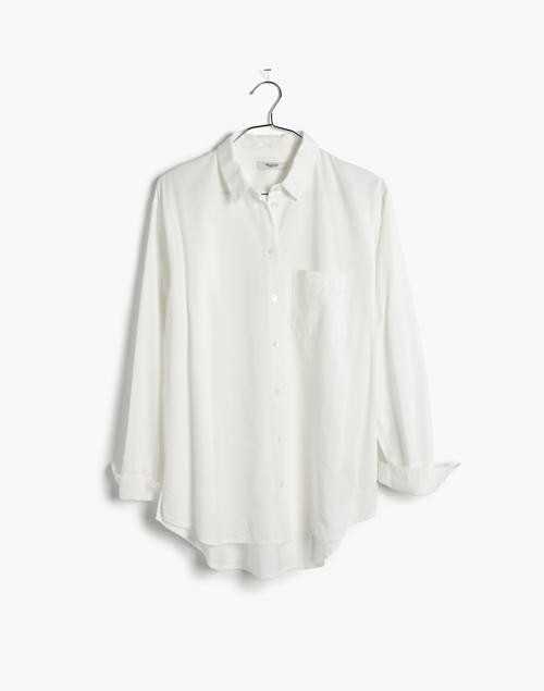 Drapey Oversized Boyshirt in Pure White | Madewell