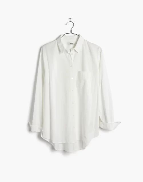 Drapey Oversized Boyshirt in Pure White | Madewell