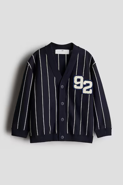 H & M - Appliquéd Cardigan - Blue | H&M (US + CA)