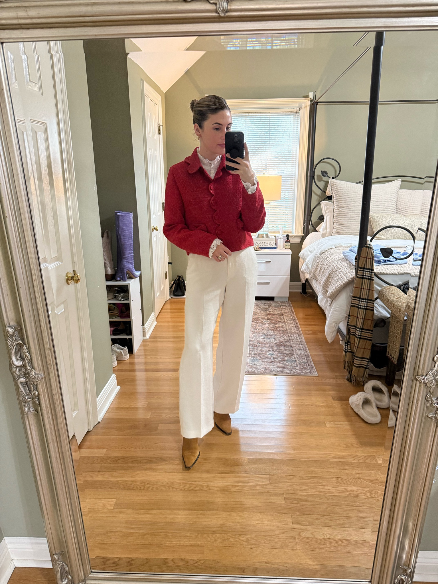 I love a frilly sleeve and collar detail! The top that peaks out from this fabulous jacket is the perfect layering piece but also stands alone with blue jeans and flats. Frills just get me in my feminine energy 🤍

#LTKStyleTip #LTKFindsUnder50 #LTKWorkwear