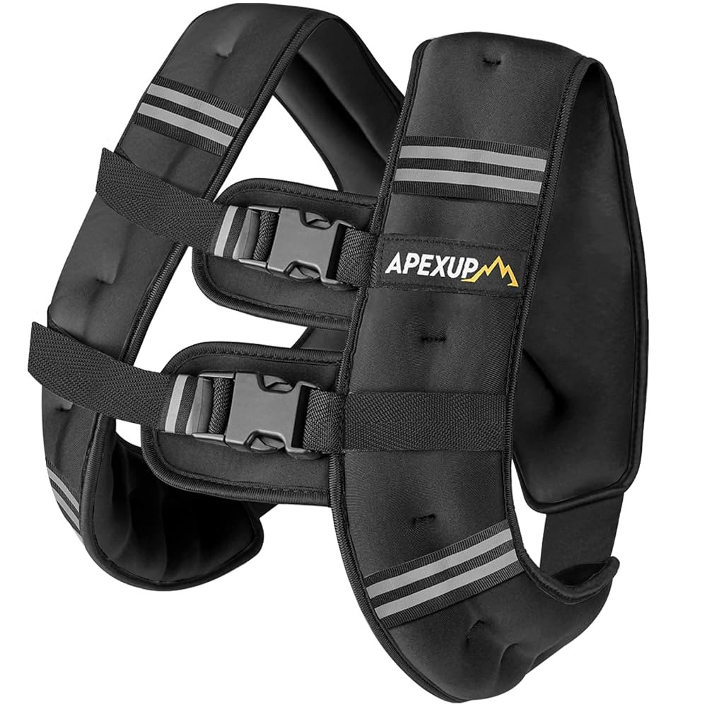 APEXUP Weighted Vest with 5lbs/10lbs/15lbs/20lbs/25lbs/30lbs Weights and Reflective Stripe, Weigh... | Amazon (US)