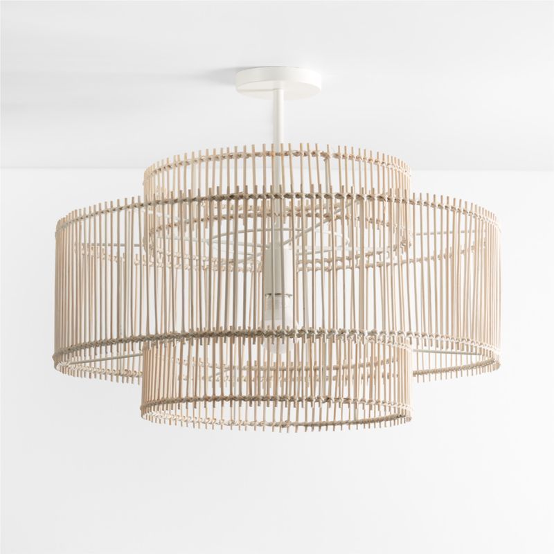 Birdcage Bamboo and Rattan Kids/Nursery Ceiling Light by Leanne Ford + Reviews | Crate & Kids | Crate & Barrel