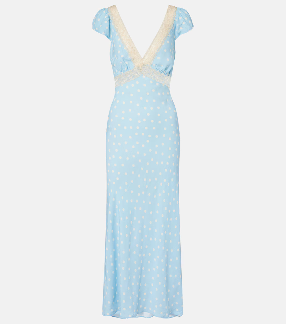 Iggy lace-trimmed polka-dot midi dress | Mytheresa (INTL)