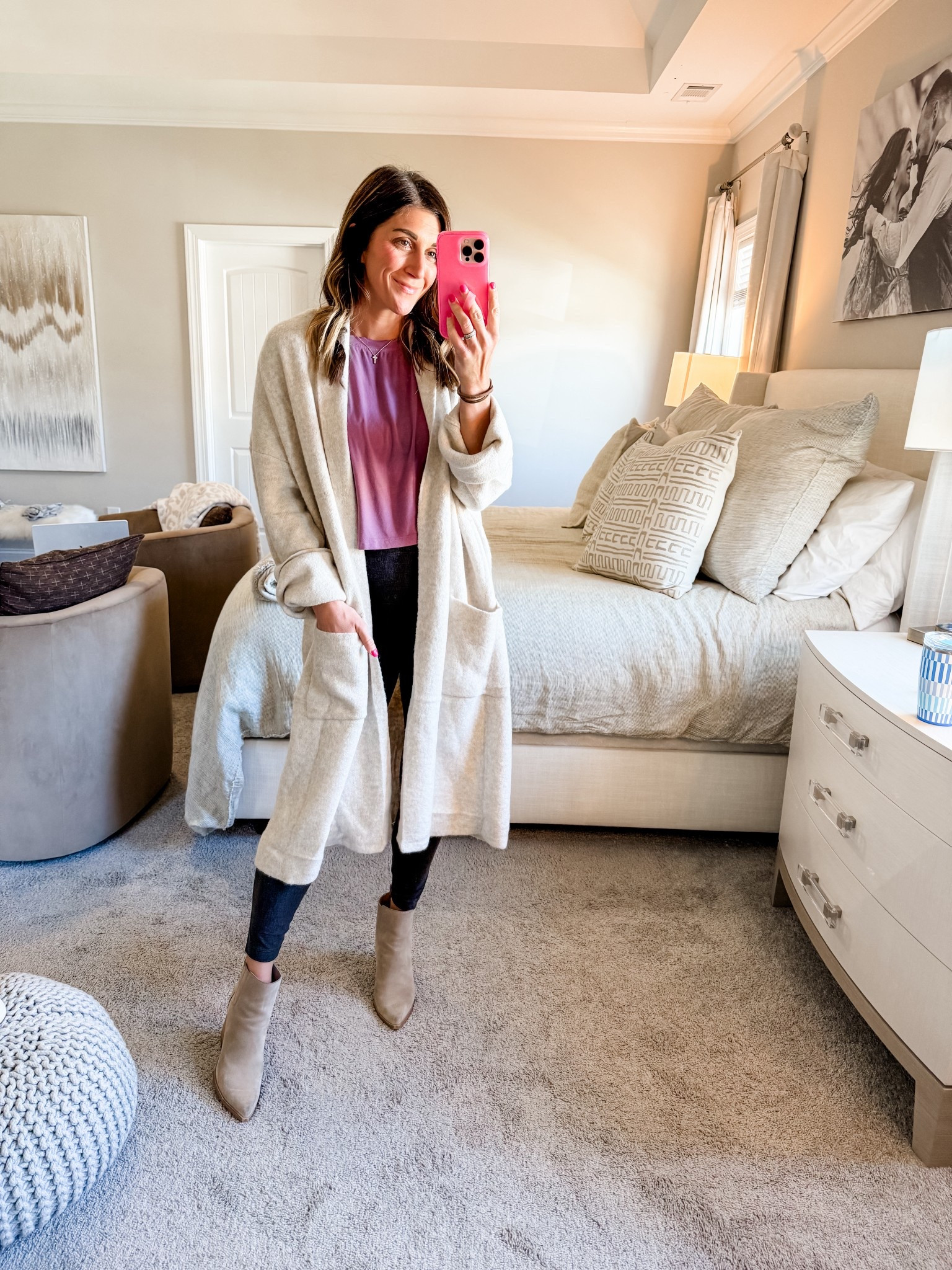 Outfit details (and similar options) linked below

Tee: can’t link exact but linked a very similar option of another crop tee that I have and love
Sweater/Cardigan/Duster is SO cozy! On sale 20% off on Amazon. Comes in other colors. Runs big. I got a small
Linked leggings (6/25in) and boots too (8). Both tts 

Loopy case is 10% off with code: watsonansley10

Click to shop!

Duster | cardigan | sweater | dressy | casual | crop tee | leggings | Lululemon align | stretchy | boots | booties | Marc fisher | Nordstrom | cross necklace | loopy phone case | mom fit | travel | beach sweater | airplane | cozy | winter | fall 





#LTKStyleTip #LTKSaleAlert #LTKSeasonal