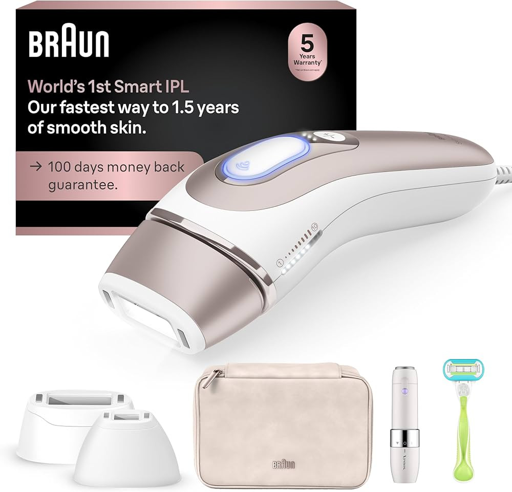 Braun IPL Skin i·expert, at Home Laser Hair Removal, Holiday Gifts for Women and Men with Free A... | Amazon (US)