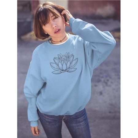 Water Lily Impression. Sweatshirt Women's -Image by Shutterstock | Walmart (US)