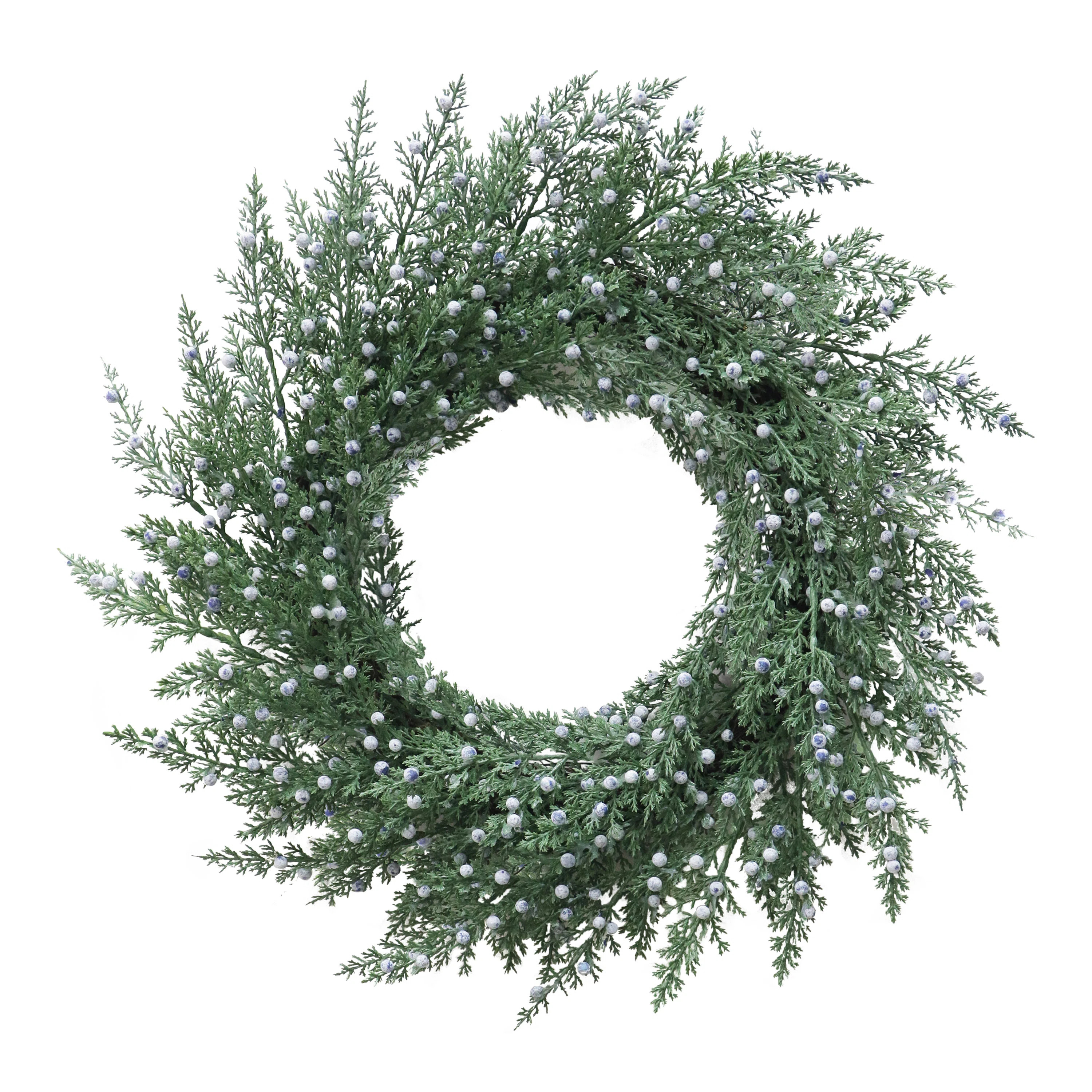 Puleo Classic 24 In Juniper Cedar Wreath - Unlit | Wayfair North America