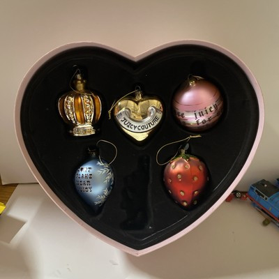 RARE JUICY COUTURE Y2K 5 Piece Christmas Ornaments in Box | eBay US