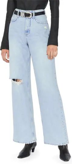 Le High 'N' Tight Ripped Wide Leg Jeans | Nordstrom