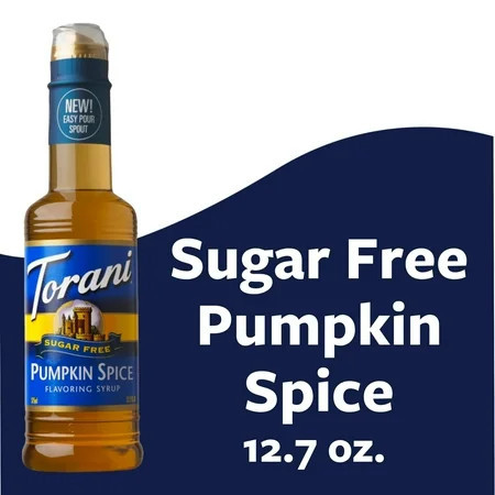 Torani Sugar Free Pumpkin Spice Coffee Syrup, Zero Calorie, Authentic Coffeehouse Bottled Syrup, 12.7 oz | Walmart (US)
