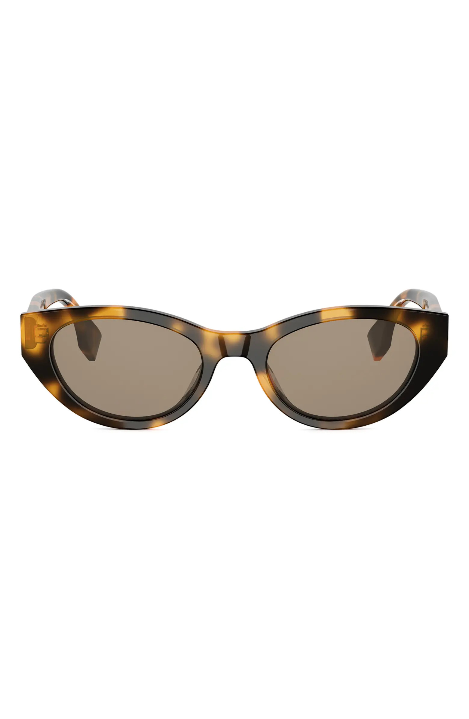 Fendi Lettering 51mm Oval Sunglasses | Nordstrom | Nordstrom