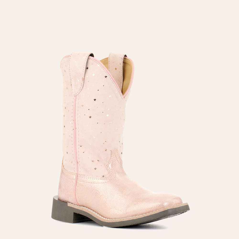 Smoky Mountain Youth Starlight Pink with Stars Wide Square Toe Cowboy Boots | Cavender's