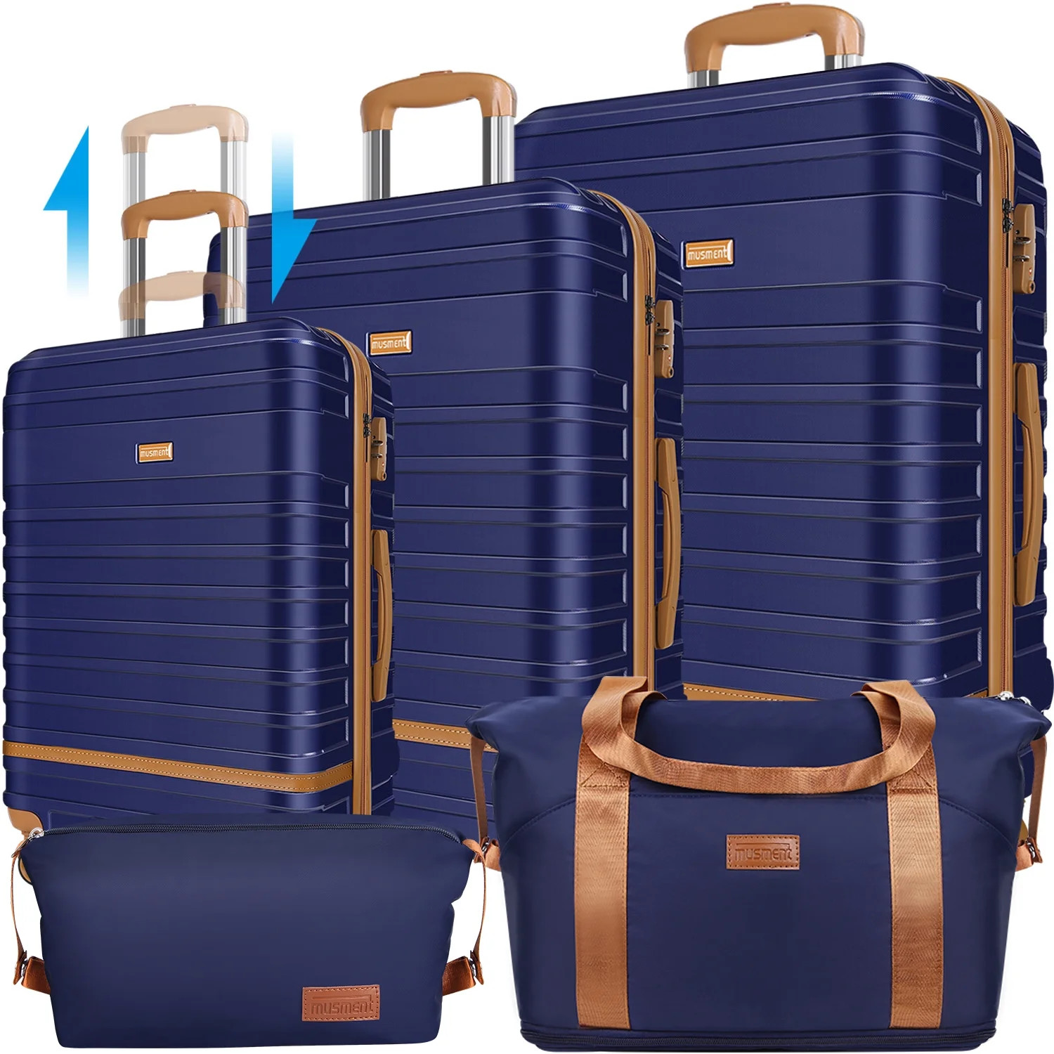 GAZILY 3 Piece Luggage Sets ABS Hardshell Lightweight Suitcase with TSA Lock and Double Spinner W... | Walmart (US)