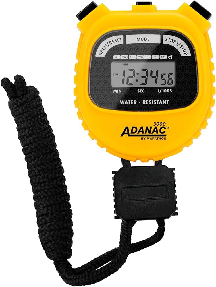 MARATHON Adanac 3000 Digital Sports Stopwatch Timer with Extra Large Display and Buttons, Water R... | Amazon (US)