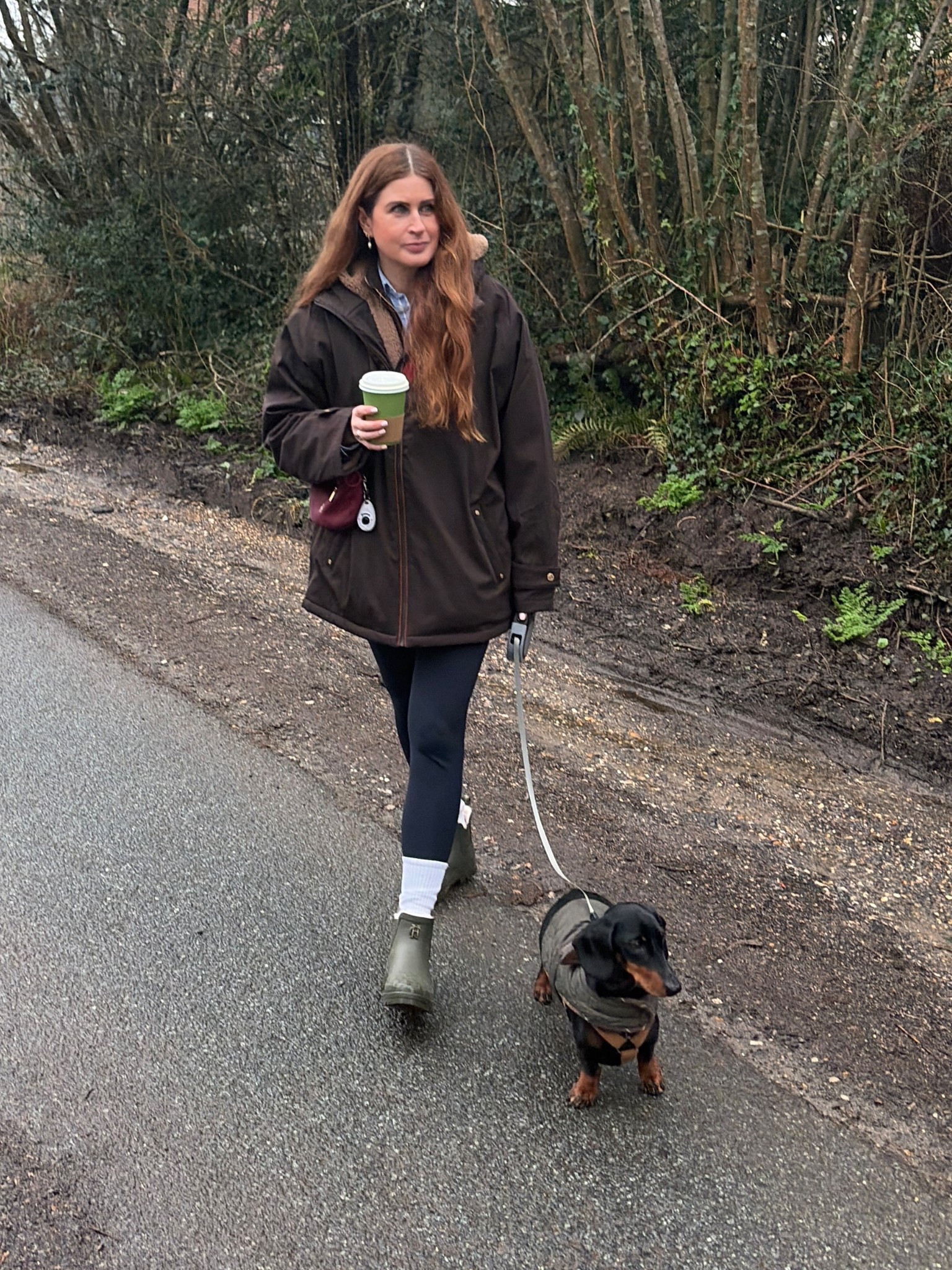 Wet weather winter dog walking outfit 🦮🤎 waterproof coat, ankle wellies 

#LTKuk #LTKstyletip #LTKwinter