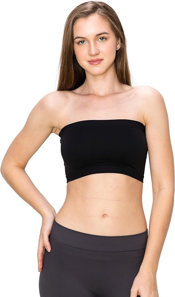Kurve Seamless Bandeau Tube top - UV Protective Fabric, Rated UPF 50+ (Non-Padded) -Made in USA- | Amazon (US)