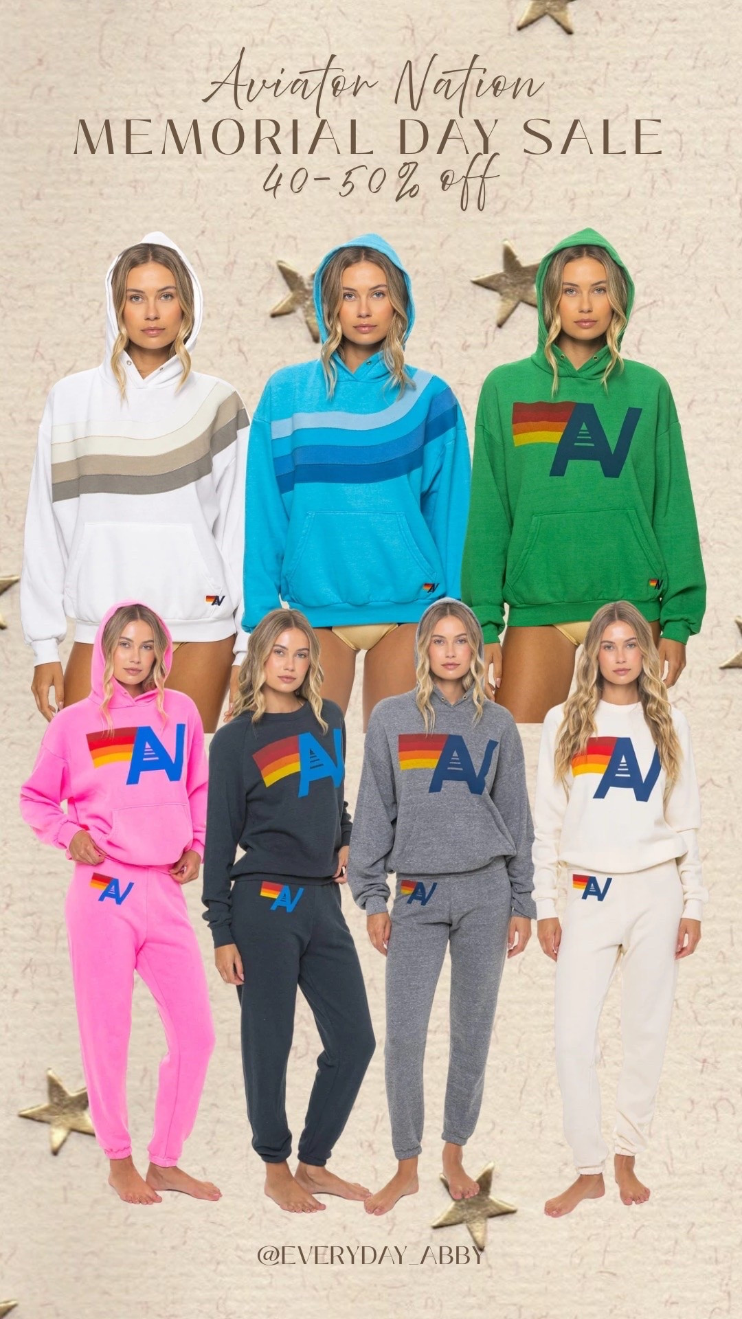 My go-to loungewear from Aviator Nation is on sale for Memorial Day weekend! Best prices i’ve seen in awhile, hurry before they sell out! ✨🛍️

#LTKootd #LTKgrwm
