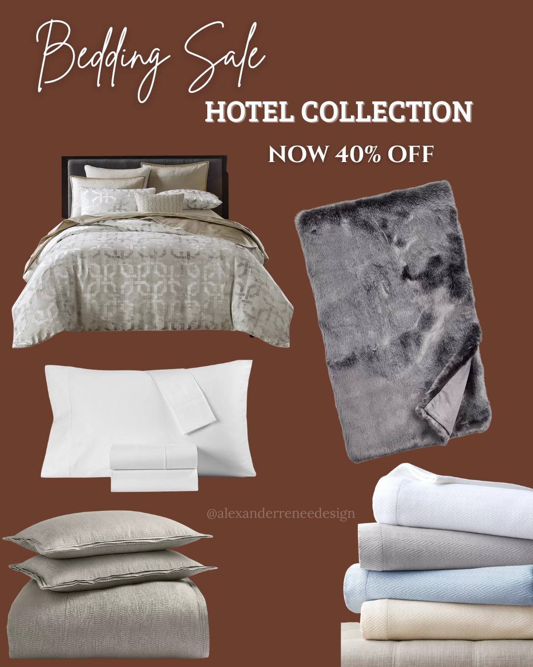 Bedding sale find ✨
Hotel collection pieces now 40% off, including comforters, sheets, pillows, and cozy throws. Easy way to refresh a bedroom for less. Everything is linked for easy shopping.

#LTKhome
#LTKsale
#BeddingSale
#HomeRefresh
#BedroomInspo
#HomeDeals 

 #LTKHome #LTKSaleAlert