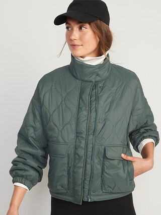 Packable Oversized Water-Resistant Quilted Jacket for Women | Old Navy (US)