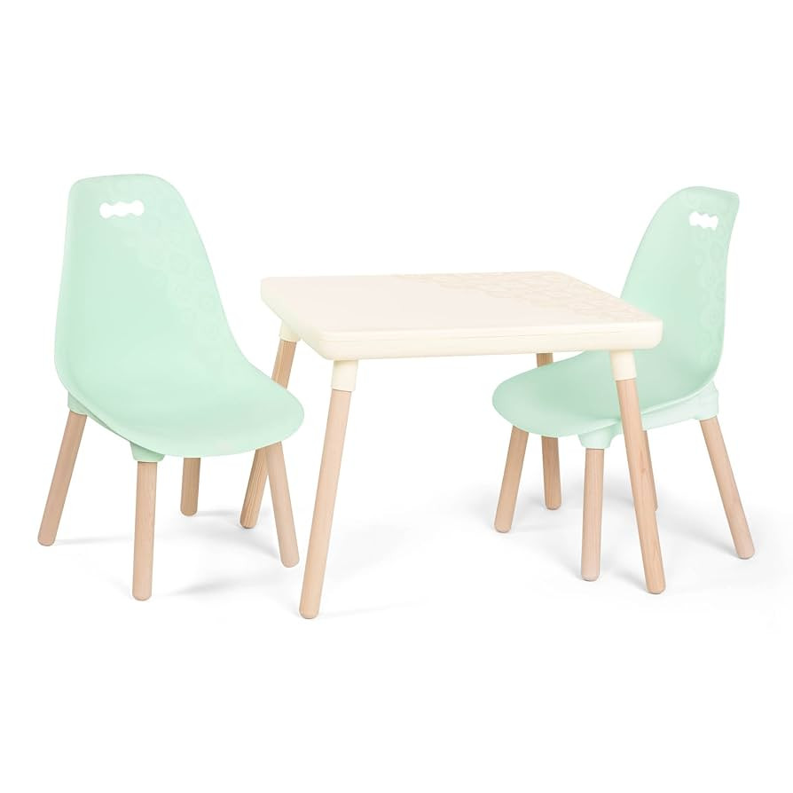 B. toys – Table and Chair Set – Furniture For Toddlers – 1 Craft Table & 2 Chairs – Natur... | Amazon (US)