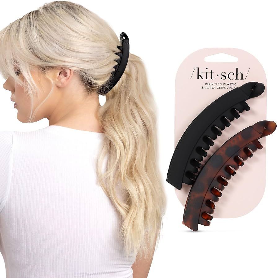 Kitsch Banana Clip - Secure & Sturdy Grip Banana Clips for Women | No Crease, Durable Hair Access... | Amazon (US)