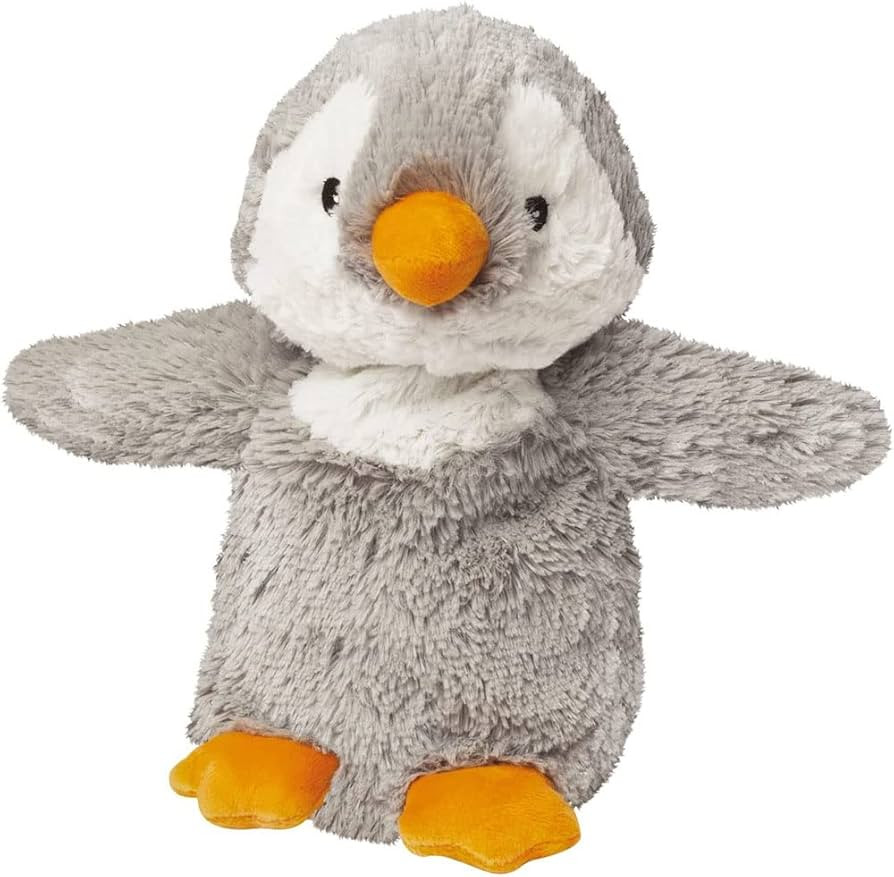 warmies Microwavable Stuffed Animals, Gray Penguin - Heated Stuffed Animal Plushie for Warmth - C... | Amazon (US)