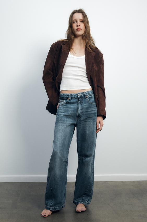 SUEDE LEATHER BLAZER | Zara UK