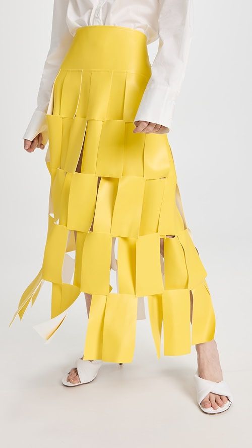 A.W.A.K.E. MODE Faux Leather Multi Rectangle Skirt | SHOPBOP | Shopbop