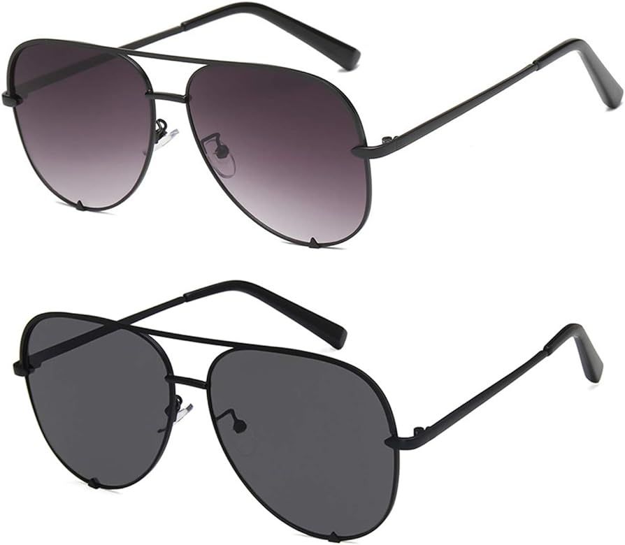 SORVINO Oversized Aviator Sunglasses for Women Men Trendy Retro Bulk Shade Faded Black Sun Glasse... | Amazon (US)
