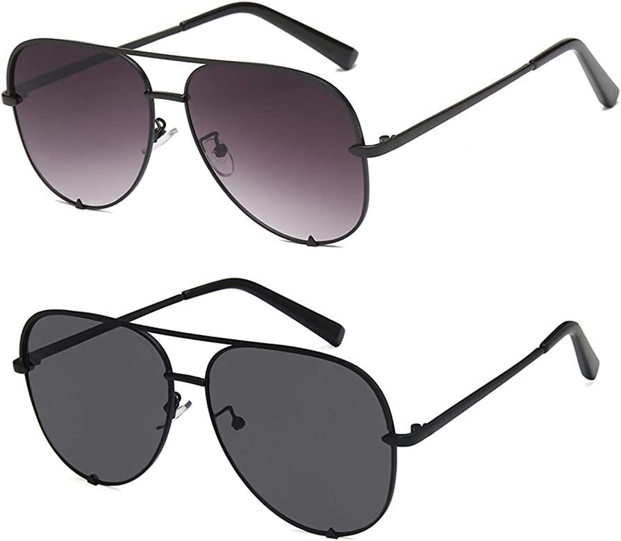 SORVINO Oversized Aviator Sunglasses for Women Men Trendy Retro Bulk Shade Faded Black Sun Glasse... | Amazon (US)