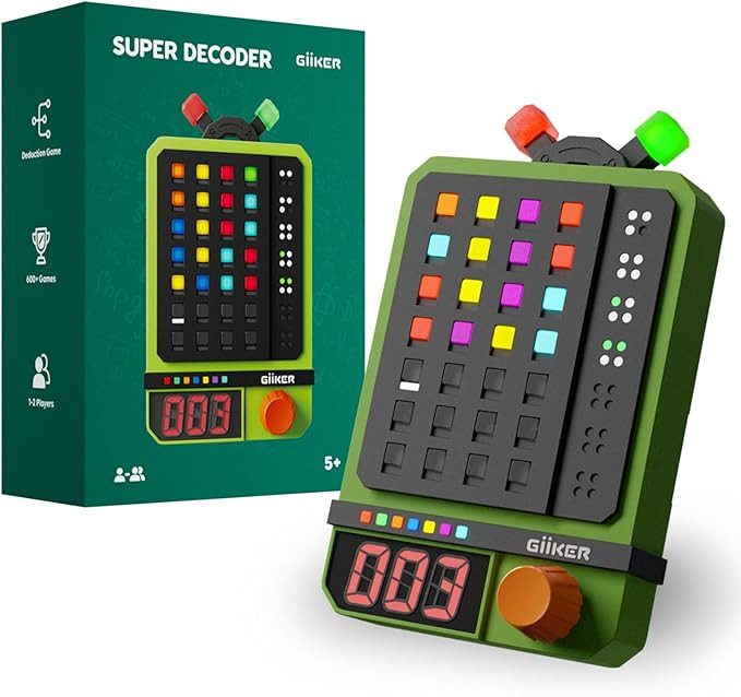 GiiKER Super Decoder, 600-Level Code-Breaking Puzzle Game for 1-2 Players, Handheld Games for Kid... | Amazon (US)